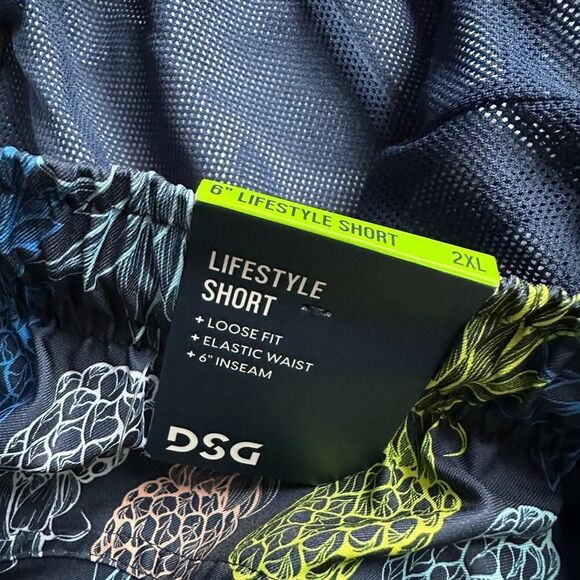 DSG Lifestyle Shorts Training Athletic Pineapple Loose Fit Swim New Mens Size 2X - Picture 7 of 11